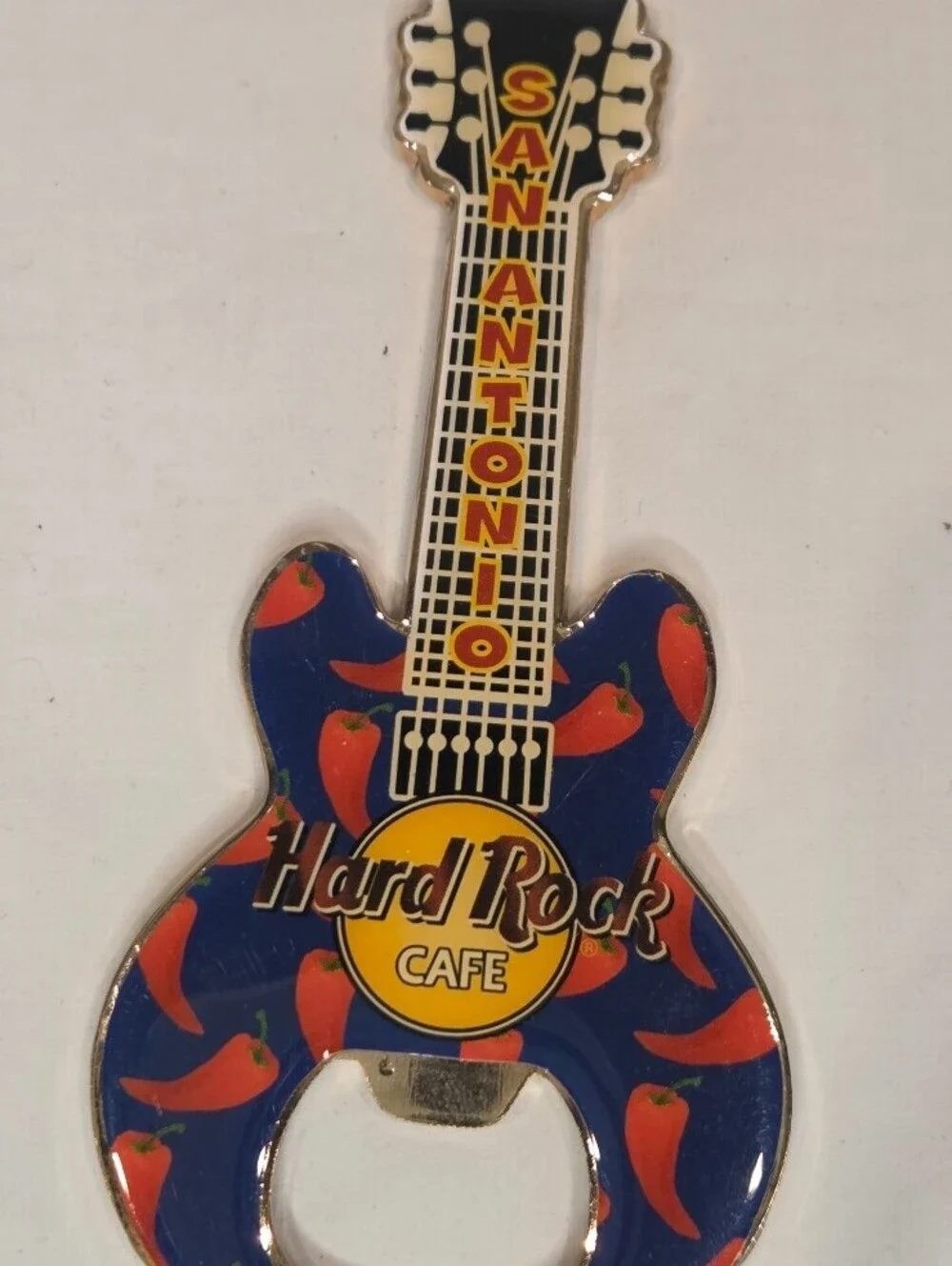 Hard Rock Cafe San Antonio Guitar Bottle Opener Magnet